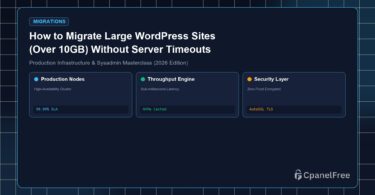 How to Migrate Large WordPress Sites (Over 10GB) Without Server Timeouts - CpanelFree Guide