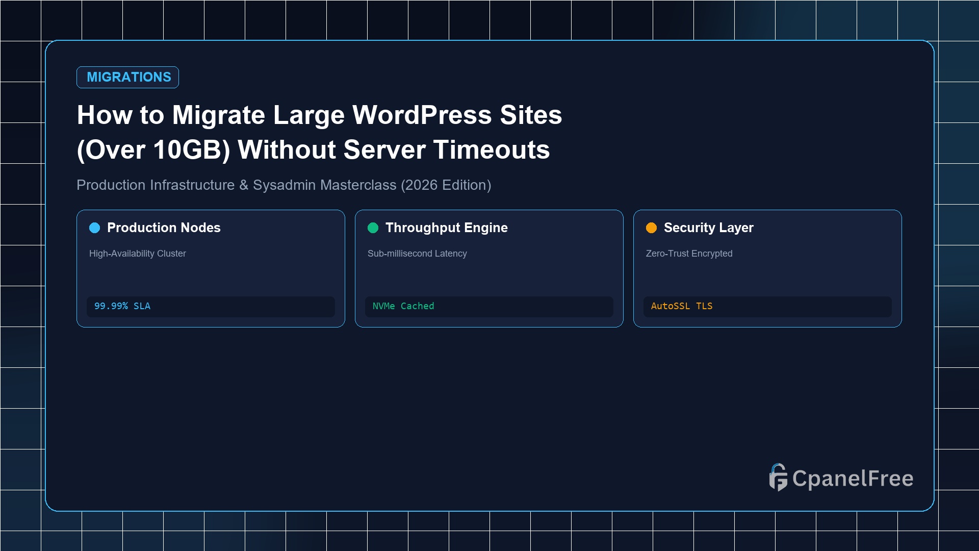 How to Migrate Large WordPress Sites (Over 10GB) Without Server Timeouts - CpanelFree Guide