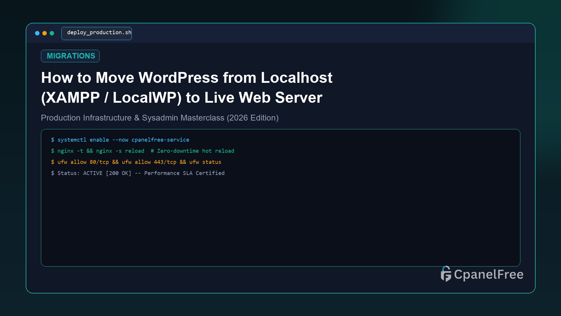 How to Move WordPress from Localhost (XAMPP / LocalWP) to Live Web Server - CpanelFree Guide