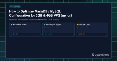 How to Optimize MariaDB / MySQL Configuration for 2GB & 4GB VPS (my.cnf Guide) - CpanelFree Guide