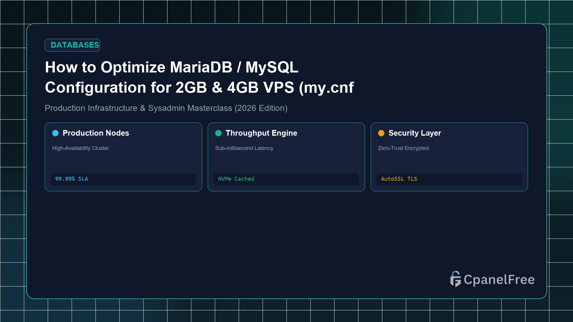 How to Optimize MariaDB / MySQL Configuration for 2GB & 4GB VPS (my.cnf Guide) - CpanelFree Guide