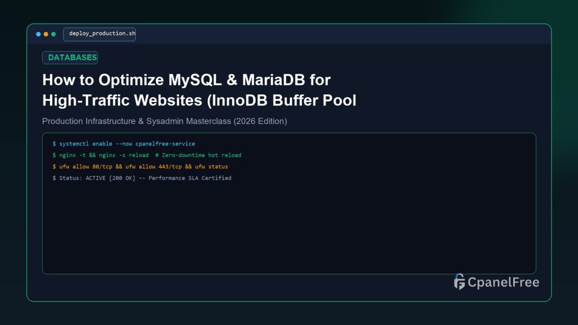 How to Optimize MySQL & MariaDB for High-Traffic Websites (InnoDB Buffer Pool Tuning) - CpanelFree Guide