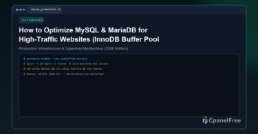 How to Optimize MySQL & MariaDB for High-Traffic Websites (InnoDB Buffer Pool Tuning) - CpanelFree Guide
