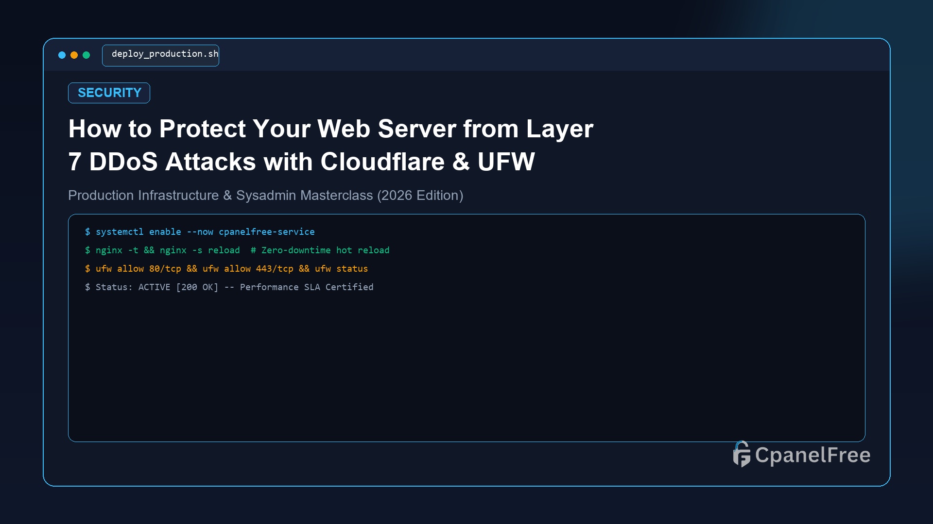 How to Protect Your Web Server from Layer 7 DDoS Attacks with Cloudflare & UFW - CpanelFree Guide