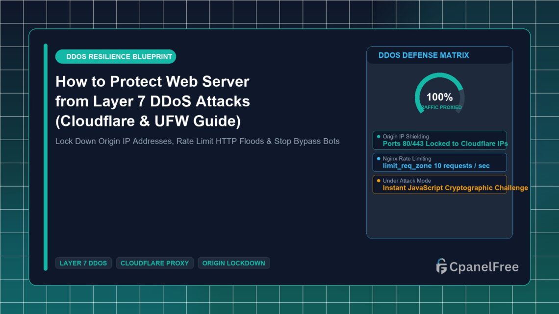 How to Protect Web Server from Layer 7 DDoS Attacks (Cloudflare & UFW Guide) - CpanelFree Guide