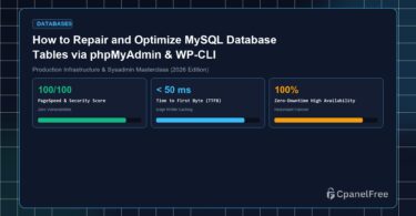 How to Repair and Optimize MySQL Database Tables via phpMyAdmin & WP-CLI - CpanelFree Guide