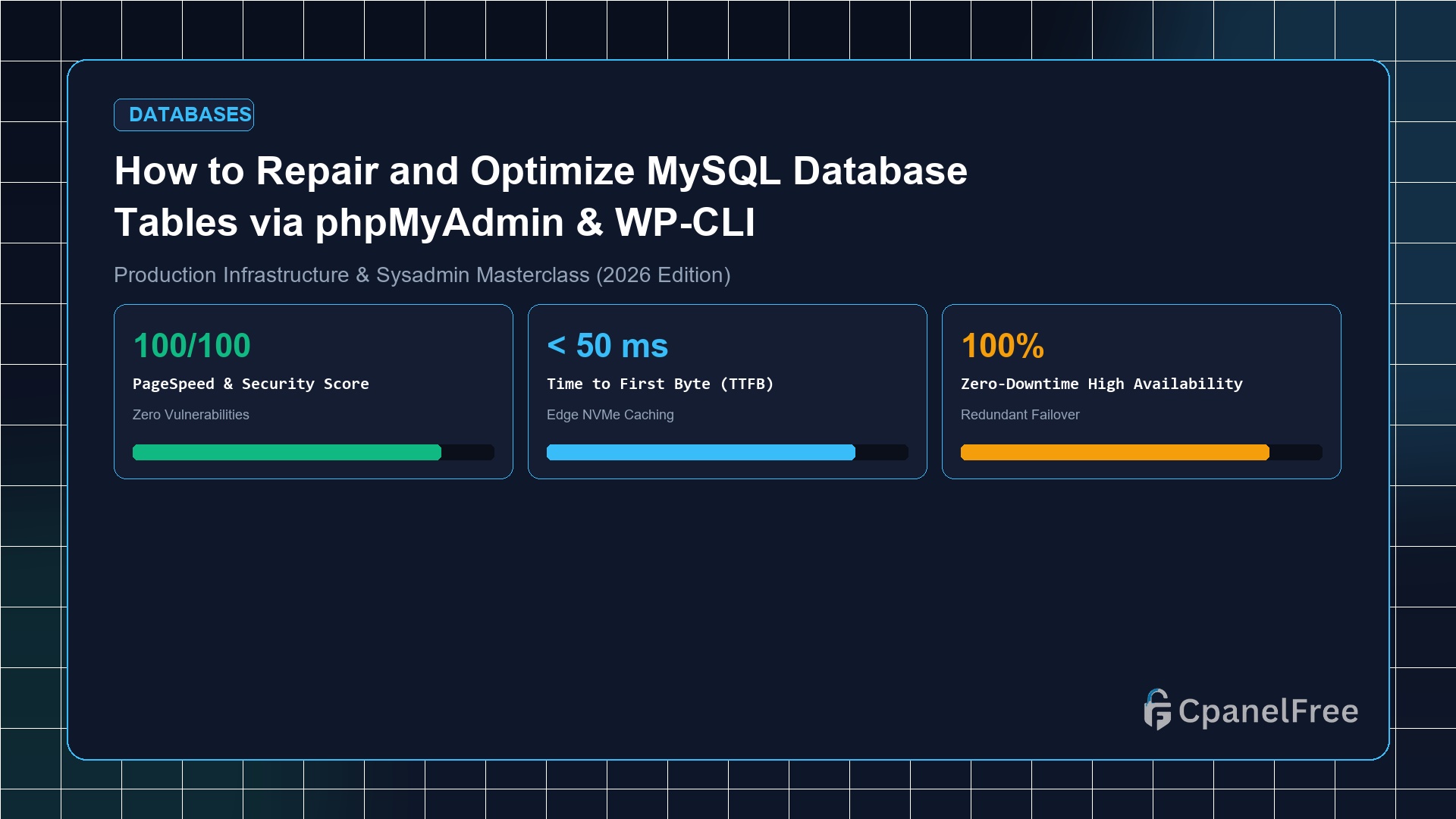 How to Repair and Optimize MySQL Database Tables via phpMyAdmin & WP-CLI - CpanelFree Guide