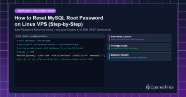 How to Reset MySQL Root Password on Linux VPS (Step-by-Step) - CpanelFree Guide