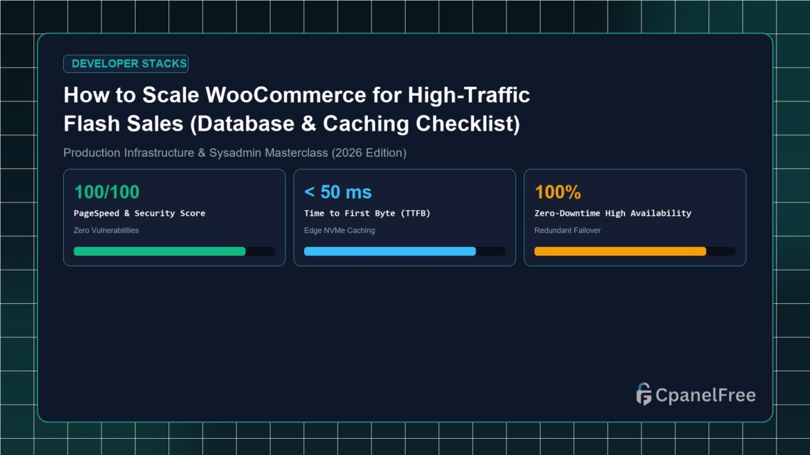 How to Scale WooCommerce for High-Traffic Flash Sales (Database & Caching Checklist) - CpanelFree Guide