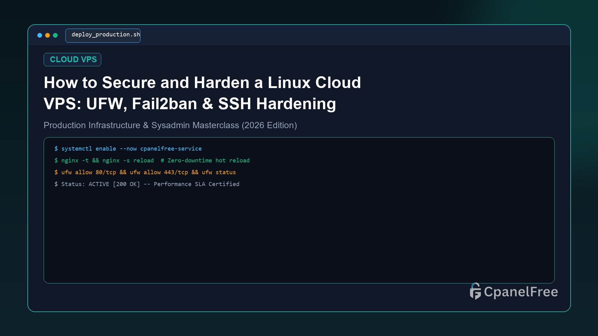 How to Secure and Harden a Linux Cloud VPS: UFW, Fail2ban & SSH Hardening Checklist - CpanelFree Guide