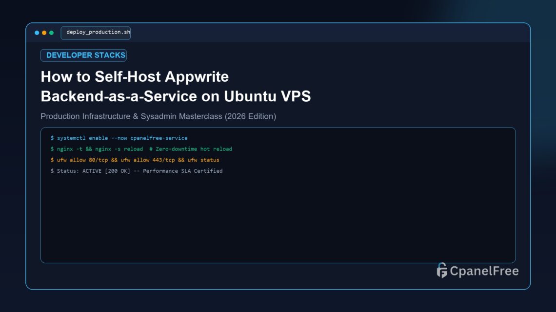 How to Self-Host Appwrite Backend-as-a-Service on Ubuntu VPS - CpanelFree Guide