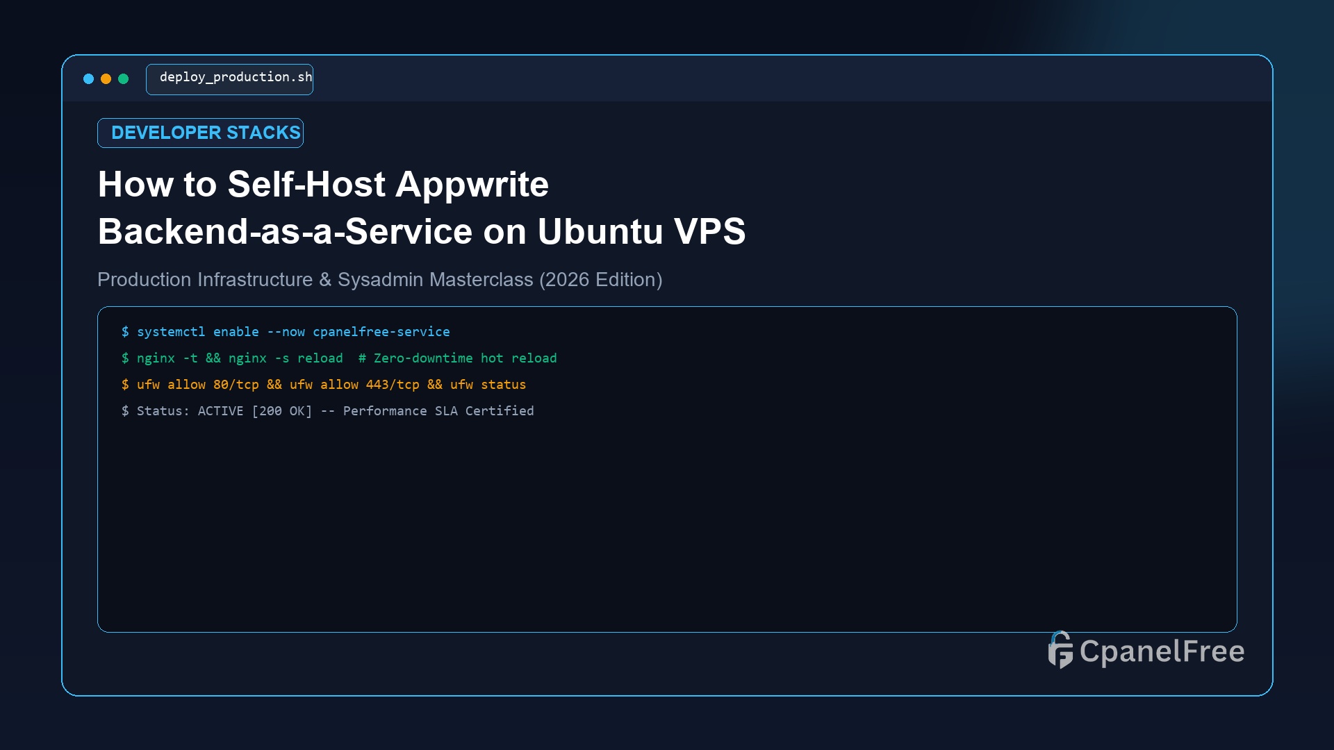 How to Self-Host Appwrite Backend-as-a-Service on Ubuntu VPS - CpanelFree Guide