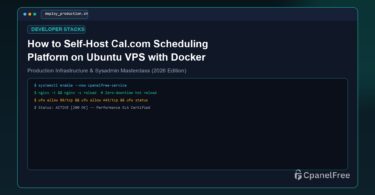 How to Self-Host Cal.com Scheduling Platform on Ubuntu VPS with Docker - CpanelFree Guide
