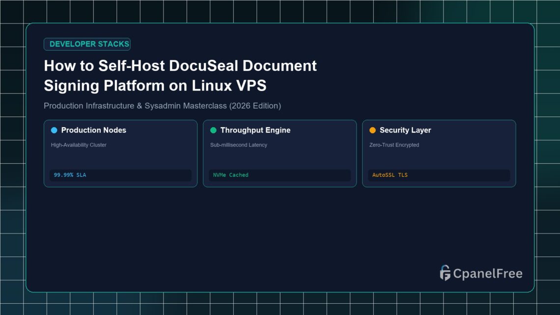 How to Self-Host DocuSeal Document Signing Platform on Linux VPS - CpanelFree Guide