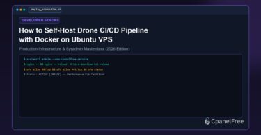 How to Self-Host Drone CI/CD Pipeline with Docker on Ubuntu VPS - CpanelFree Guide
