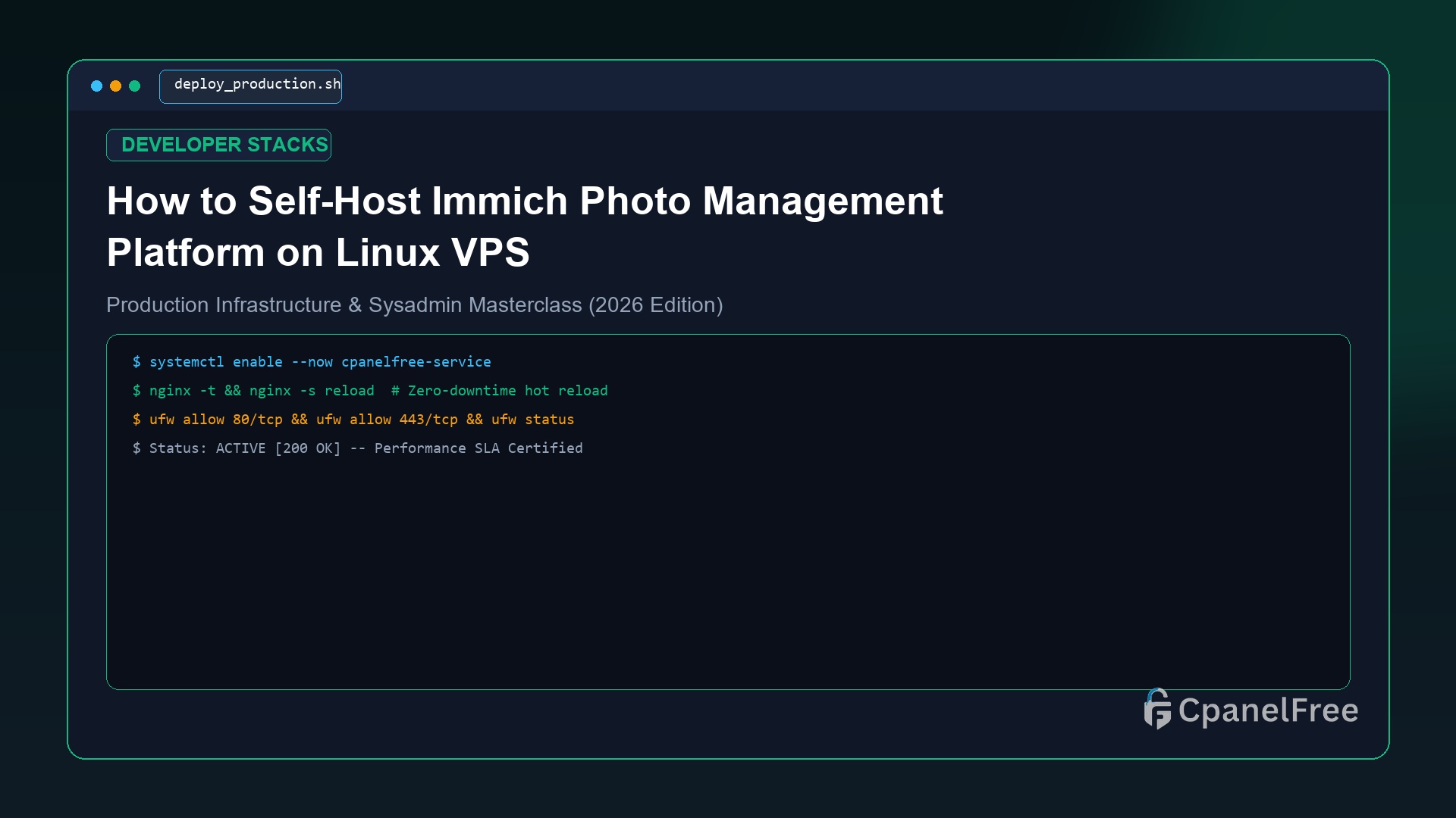 How to Self-Host Immich Photo Management Platform on Linux VPS - CpanelFree Guide
