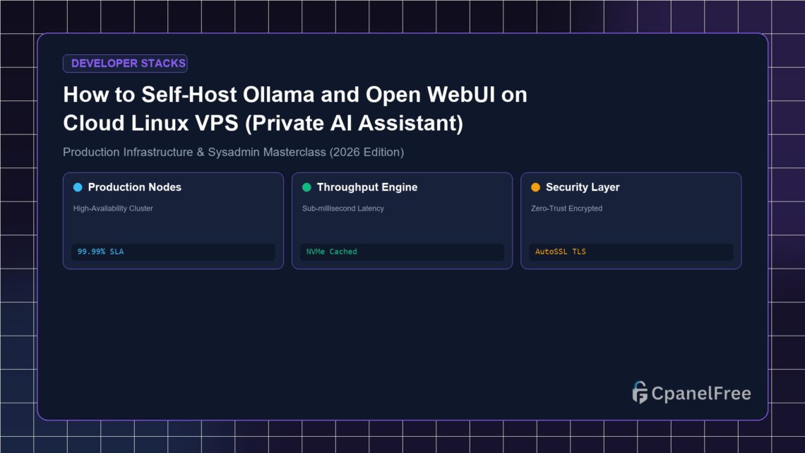 How to Self-Host Ollama and Open WebUI on Cloud Linux VPS (Private AI Assistant) - CpanelFree Guide