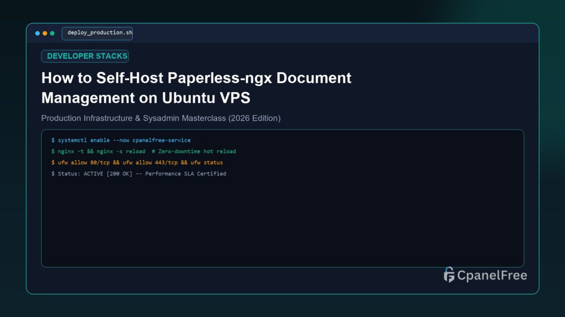 How to Self-Host Paperless-ngx Document Management on Ubuntu VPS - CpanelFree Guide