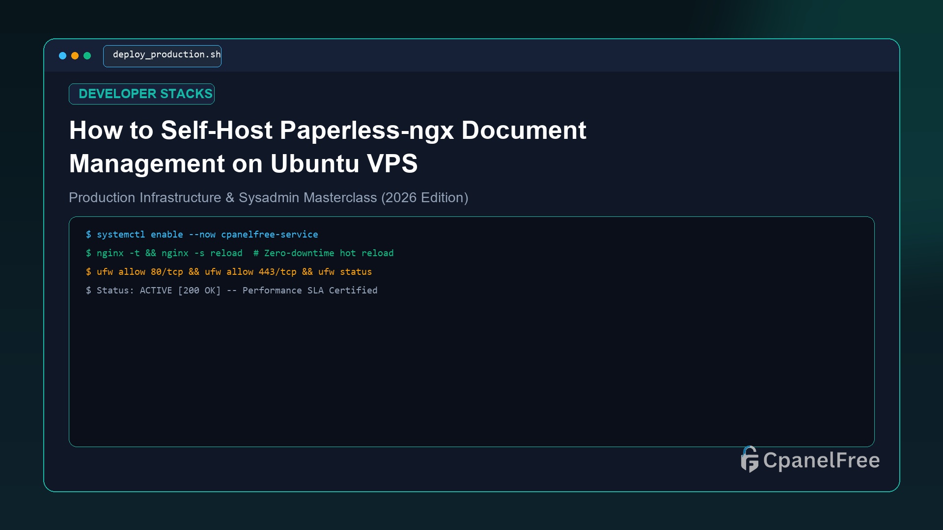 How to Self-Host Paperless-ngx Document Management on Ubuntu VPS - CpanelFree Guide