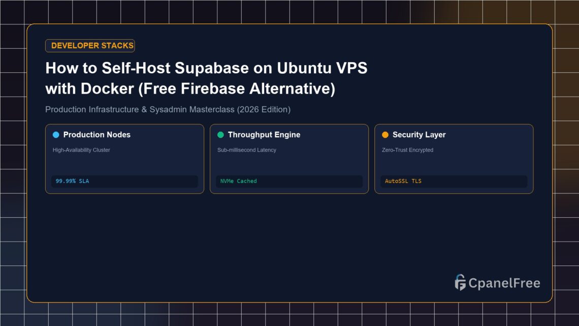 How to Self-Host Supabase on Ubuntu VPS with Docker (Free Firebase Alternative) - CpanelFree Guide