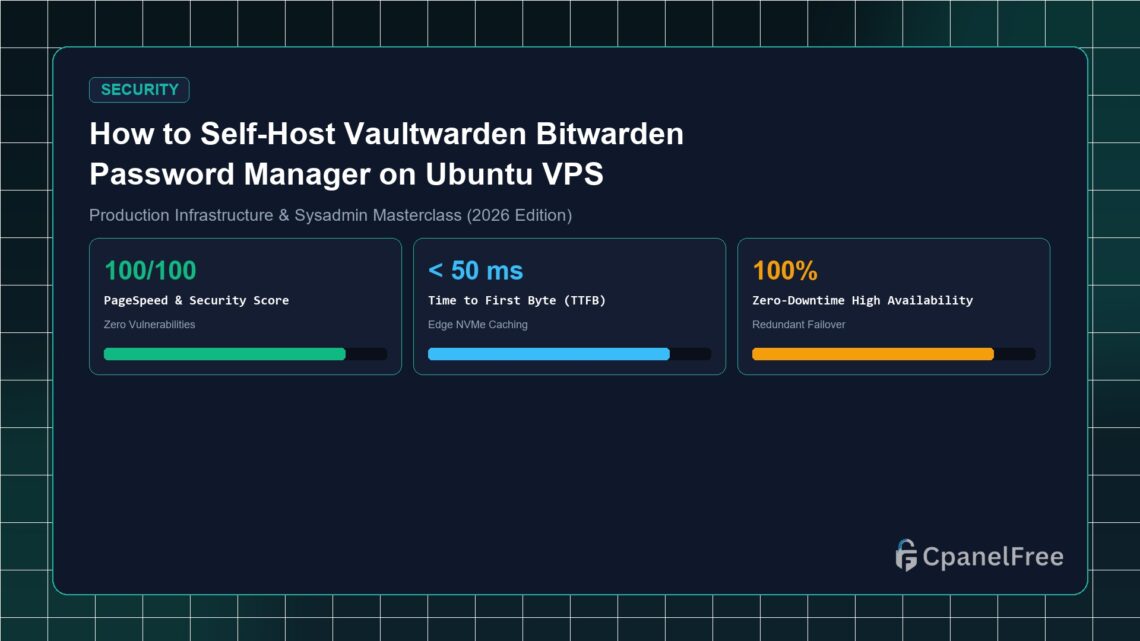 How to Self-Host Vaultwarden Bitwarden Password Manager on Ubuntu VPS - CpanelFree Guide