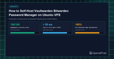 How to Self-Host Vaultwarden Bitwarden Password Manager on Ubuntu VPS - CpanelFree Guide