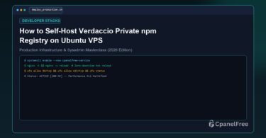 How to Self-Host Verdaccio Private npm Registry on Ubuntu VPS - CpanelFree Guide