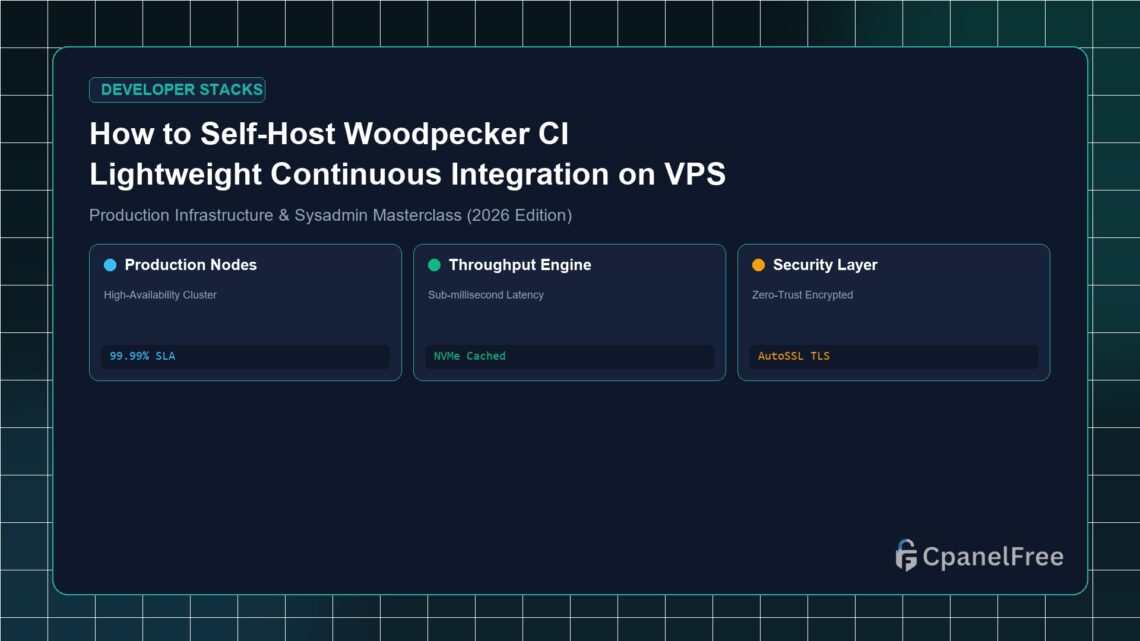How to Self-Host Woodpecker CI Lightweight Continuous Integration on VPS - CpanelFree Guide