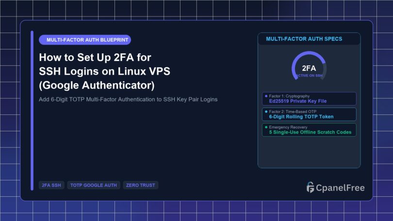 How to Set Up 2FA for SSH Logins on Linux VPS (Google Authenticator) - CpanelFree Guide
