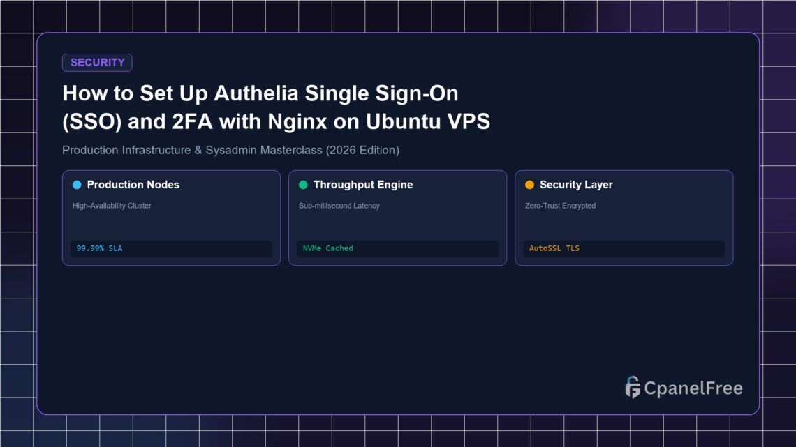 How to Set Up Authelia Single Sign-On (SSO) and 2FA with Nginx on Ubuntu VPS - CpanelFree Guide