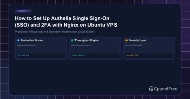 How to Set Up Authelia Single Sign-On (SSO) and 2FA with Nginx on Ubuntu VPS - CpanelFree Guide