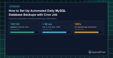 How to Set Up Automated Daily MySQL Database Backups with Cron Job - CpanelFree Guide