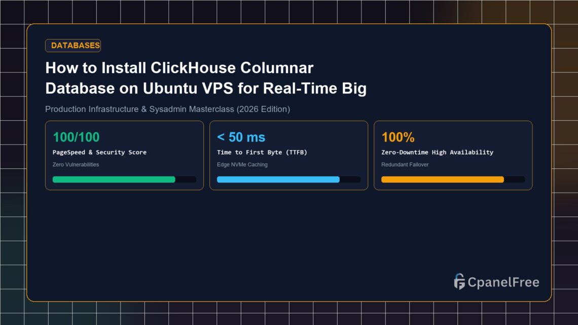 How to Install ClickHouse Columnar Database on Ubuntu VPS for Real-Time Big Data Analytics - CpanelFree Guide
