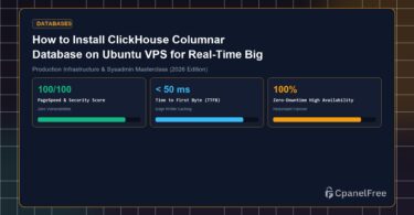 How to Install ClickHouse Columnar Database on Ubuntu VPS for Real-Time Big Data Analytics - CpanelFree Guide