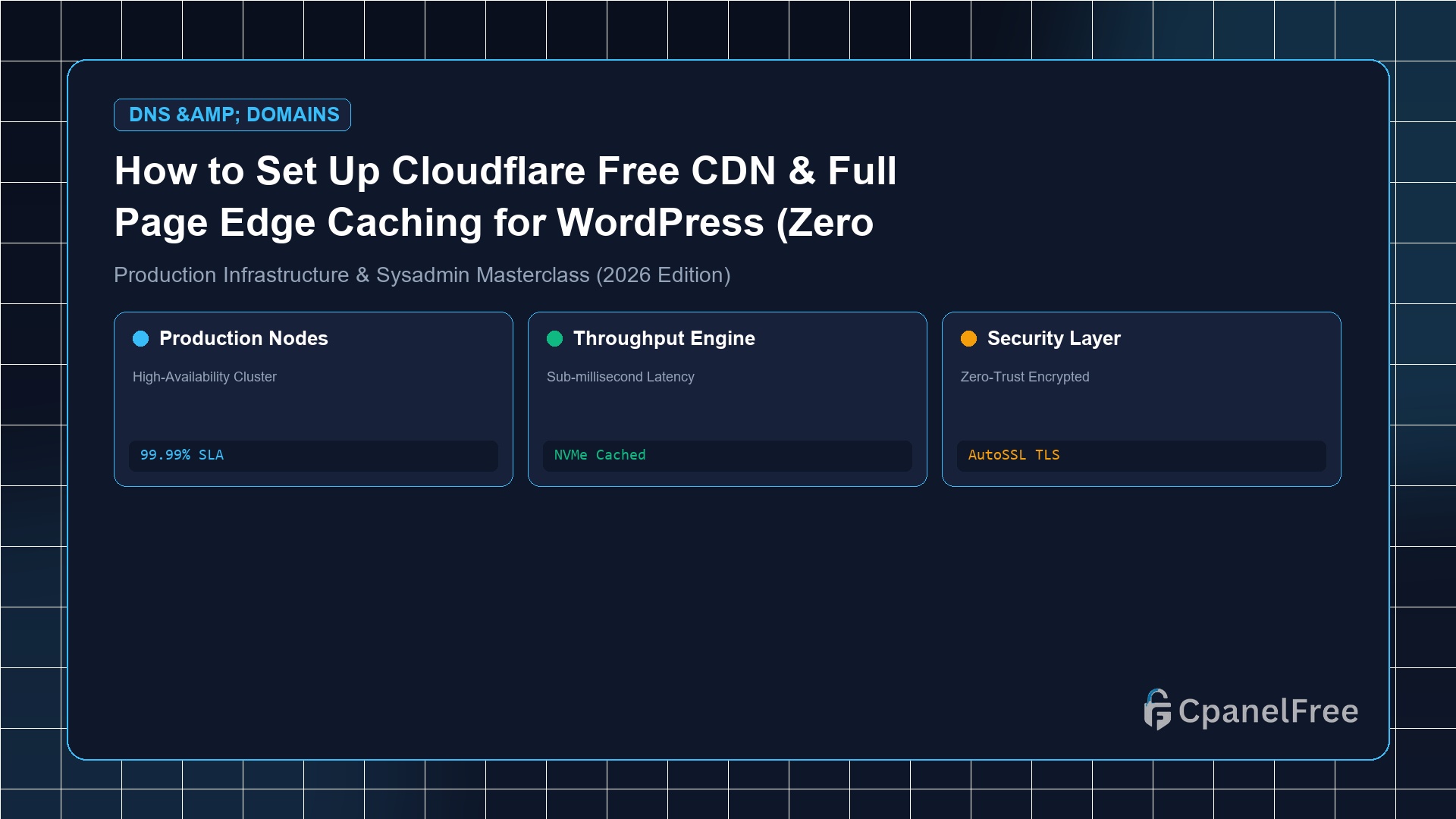 How to Set Up Cloudflare Free CDN & Full Page Edge Caching for WordPress (Zero Latency) - CpanelFree Guide