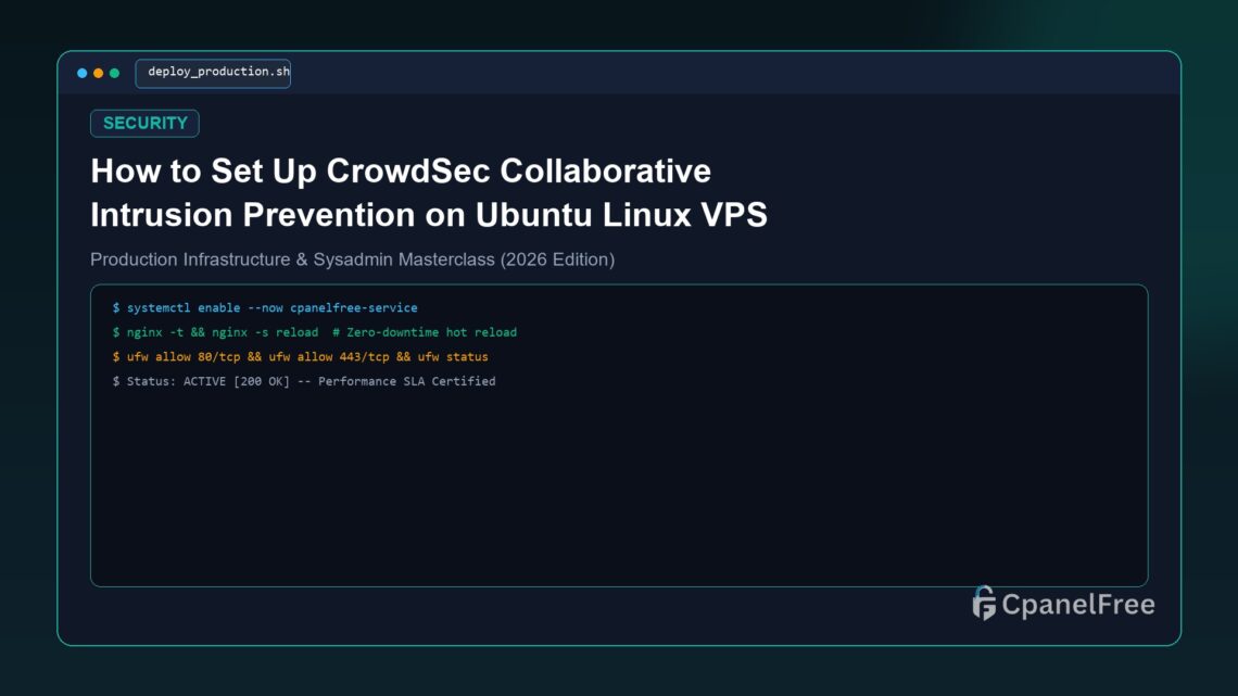 How to Set Up CrowdSec Collaborative Intrusion Prevention on Ubuntu Linux VPS - CpanelFree Guide