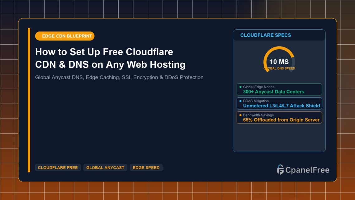 How to Set Up Free Cloudflare CDN & DNS on Any Web Hosting - CpanelFree Guide