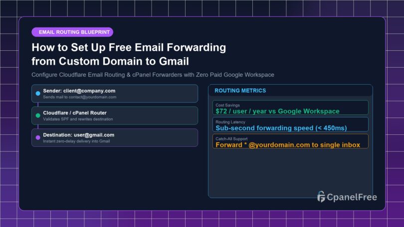 How to Set Up Free Email Forwarding from Custom Domain to Gmail - CpanelFree Guide
