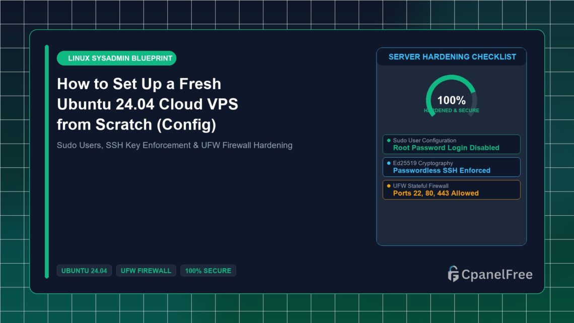 How to Set Up a Fresh Ubuntu 24.04 Cloud VPS from Scratch (Config) - CpanelFree Guide