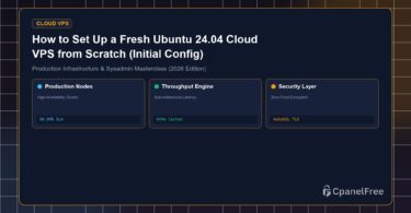 How to Set Up a Fresh Ubuntu 24.04 Cloud VPS from Scratch (Initial Config) - CpanelFree Guide