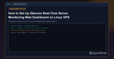 How to Set Up Glances Real-Time Server Monitoring Web Dashboard on Linux VPS - CpanelFree Guide
