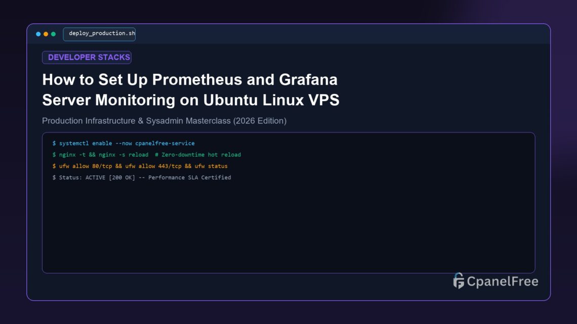 How to Set Up Prometheus and Grafana Server Monitoring on Ubuntu Linux VPS - CpanelFree Guide