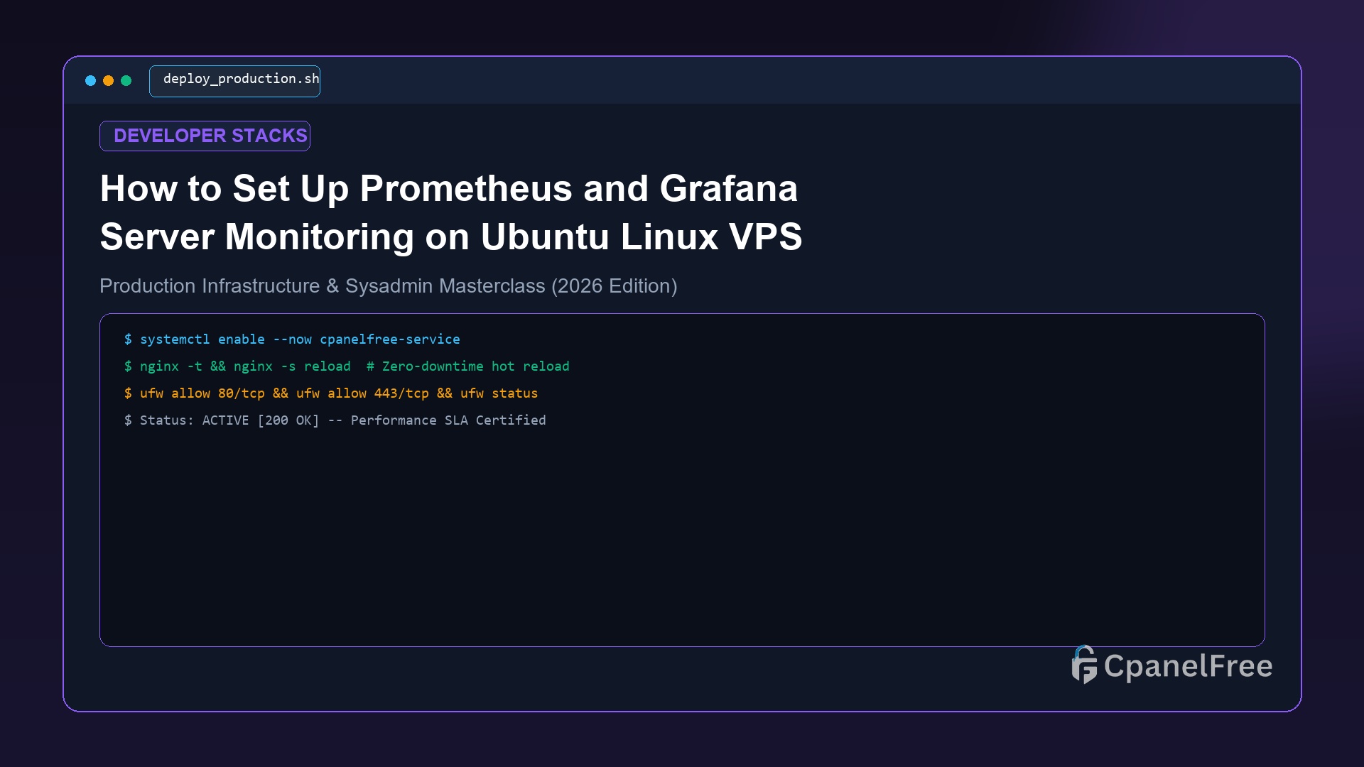 How to Set Up Prometheus and Grafana Server Monitoring on Ubuntu Linux VPS - CpanelFree Guide