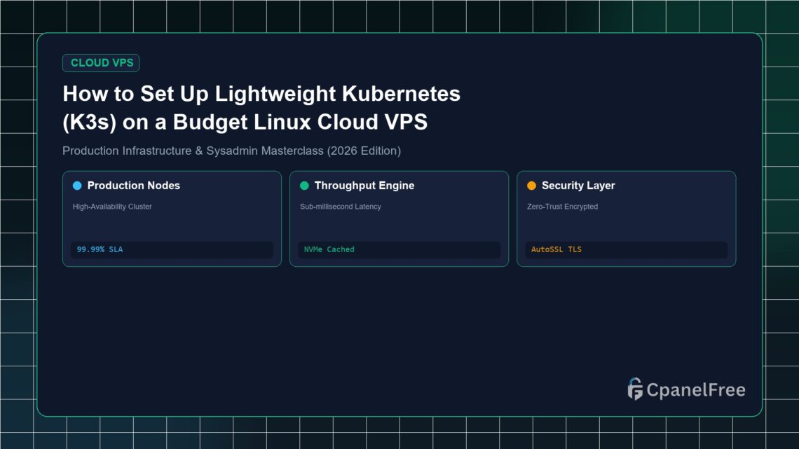 How to Set Up Lightweight Kubernetes (K3s) on a Budget Linux Cloud VPS - CpanelFree Guide