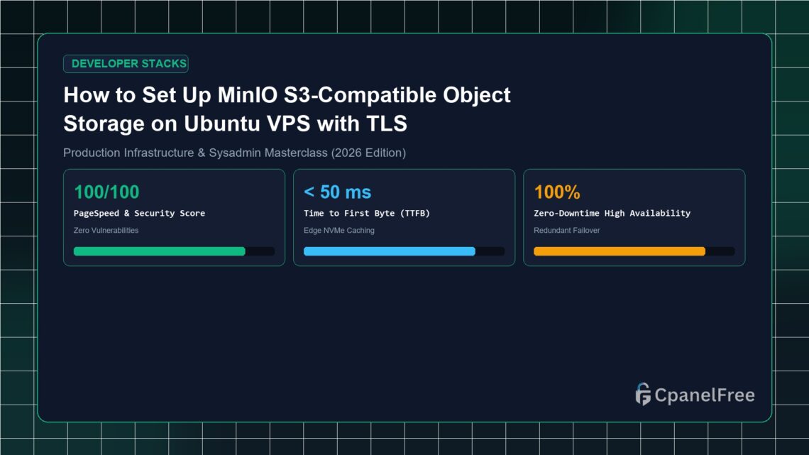 How to Set Up MinIO S3-Compatible Object Storage on Ubuntu VPS with TLS - CpanelFree Guide