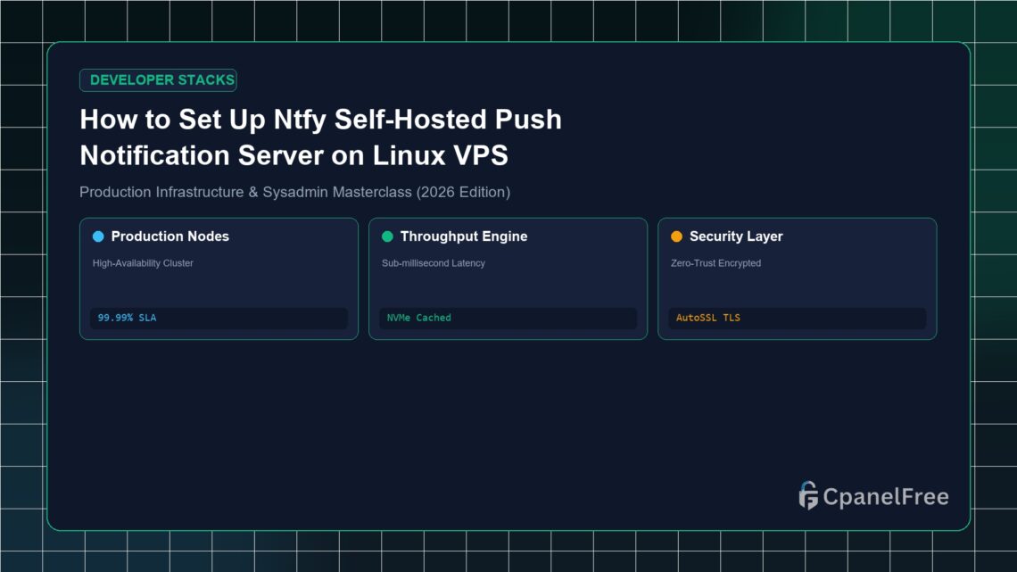 How to Set Up Ntfy Self-Hosted Push Notification Server on Linux VPS - CpanelFree Guide