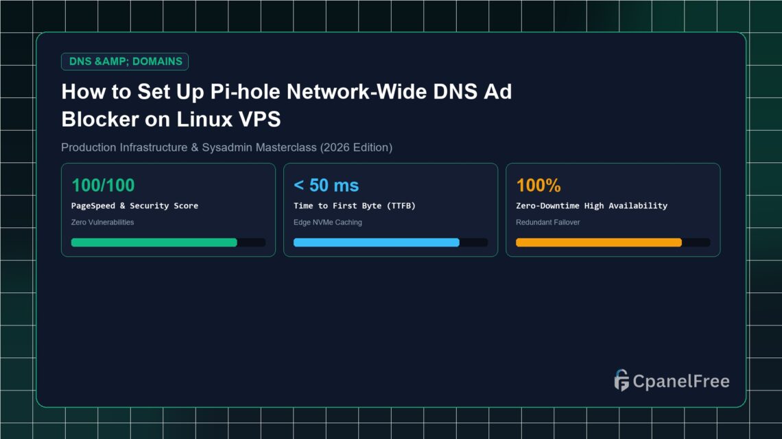 How to Set Up Pi-hole Network-Wide DNS Ad Blocker on Linux VPS - CpanelFree Guide