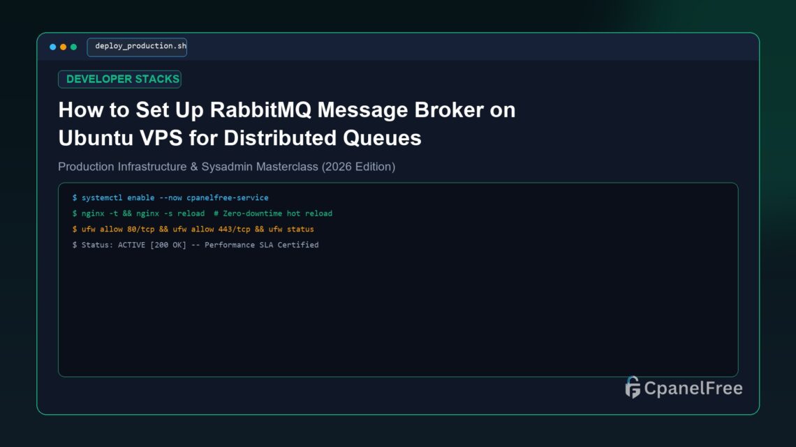 How to Set Up RabbitMQ Message Broker on Ubuntu VPS for Distributed Queues - CpanelFree Guide