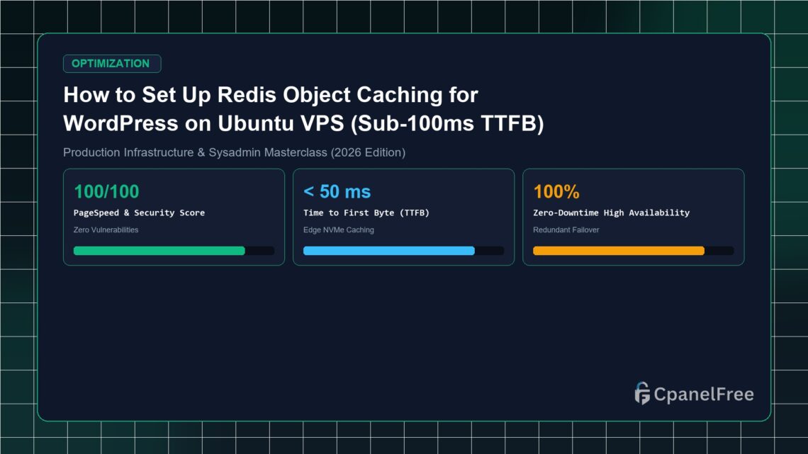 How to Set Up Redis Object Caching for WordPress on Ubuntu VPS (Sub-100ms TTFB) - CpanelFree Guide