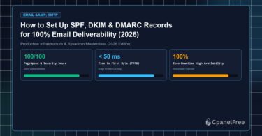 How to Set Up SPF, DKIM & DMARC Records for 100% Email Deliverability (2026) - CpanelFree Guide